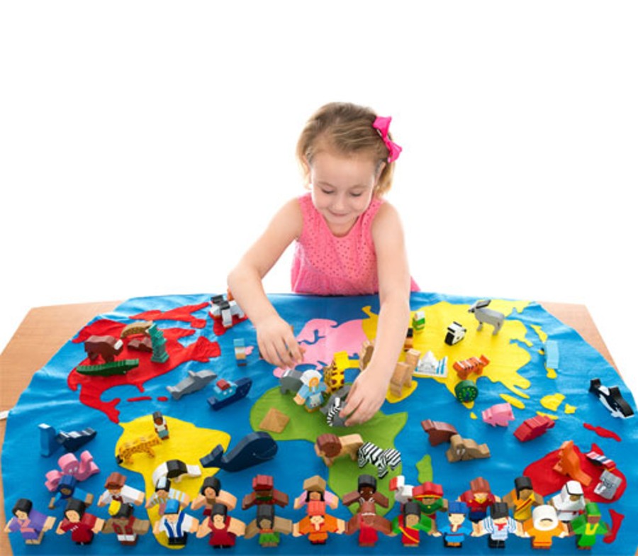 Games And Puzzles Educational Toys | World Map With Children Of The World Set