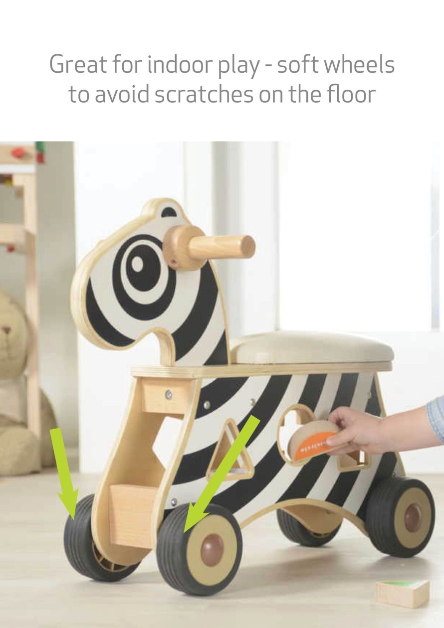 Balance Cicada | Ride-On Shape Sorter Zebra