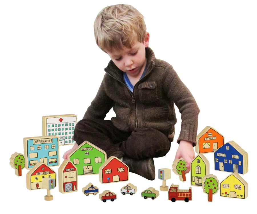 Construction Educational Toys | Village Play Set - 20 Piece