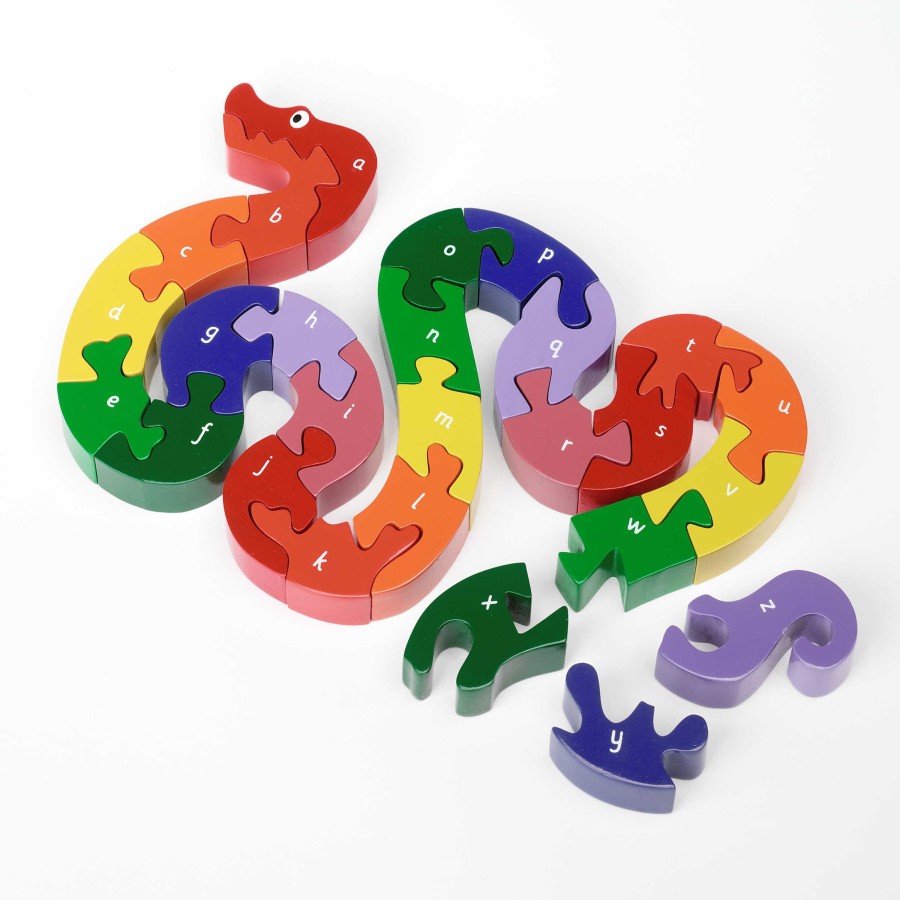 Games And Puzzles Educational Toys | Wooden Double Sided Alphabet Snake