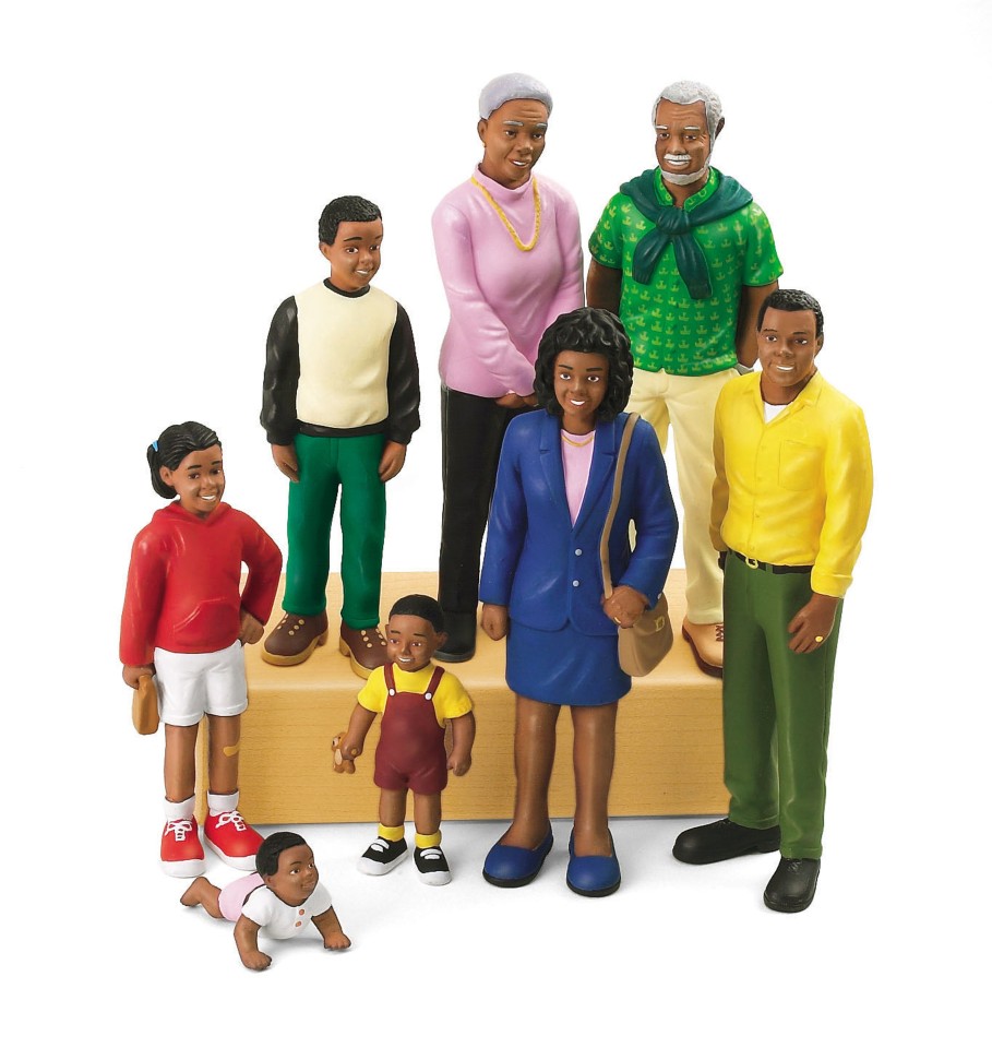 Role Play Educational Toys | African Block People - Set Of 8