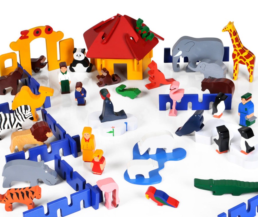 Role Play Educational Toys | Wooden Zoo Play Set