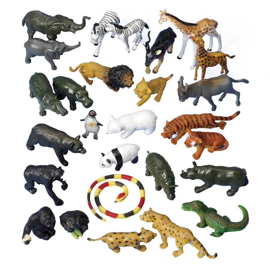 Role Play Educational Toys | Wild Animal Figure Toy Pack Of 26