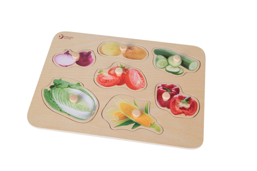 Wooden Classic World | Classic World Vegetable Puzzle