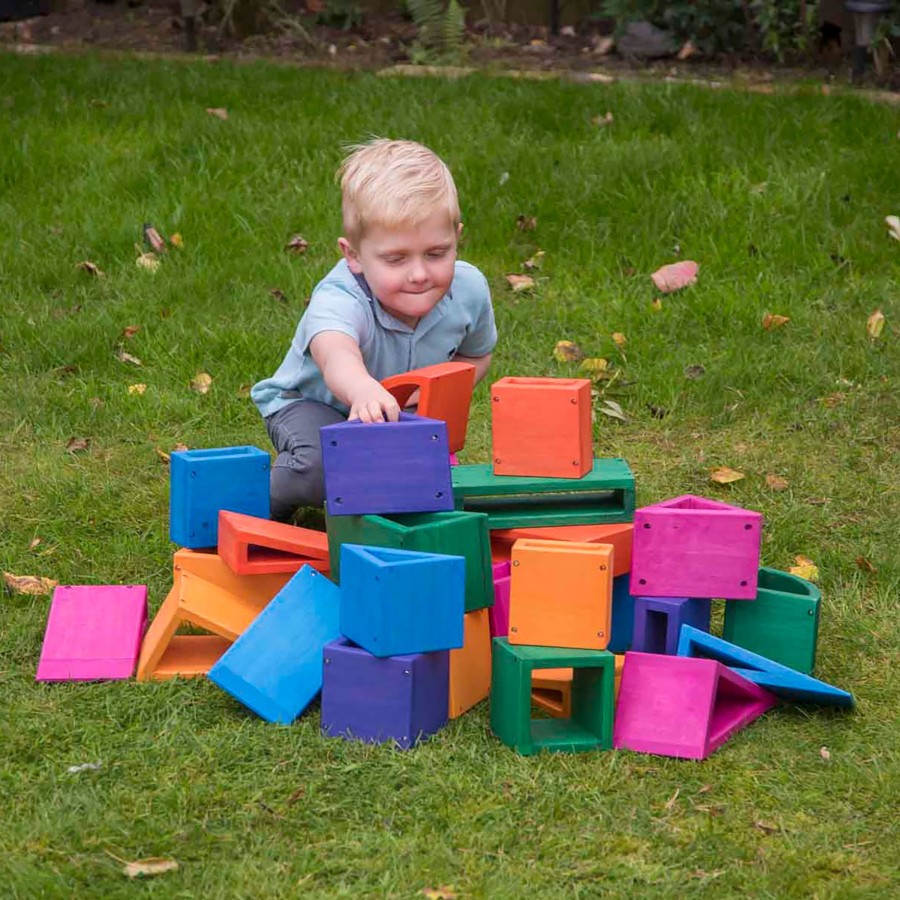 Construction Educational Toys | Outdoor Colour Hollow Block Set (27 Pcs) No Tray