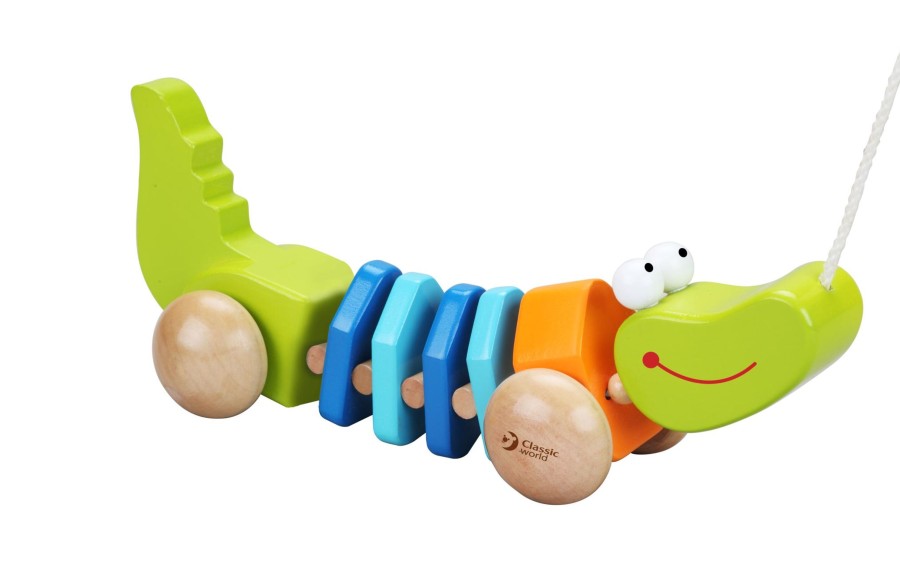 Wooden Classic World | Pull Along Crocodile