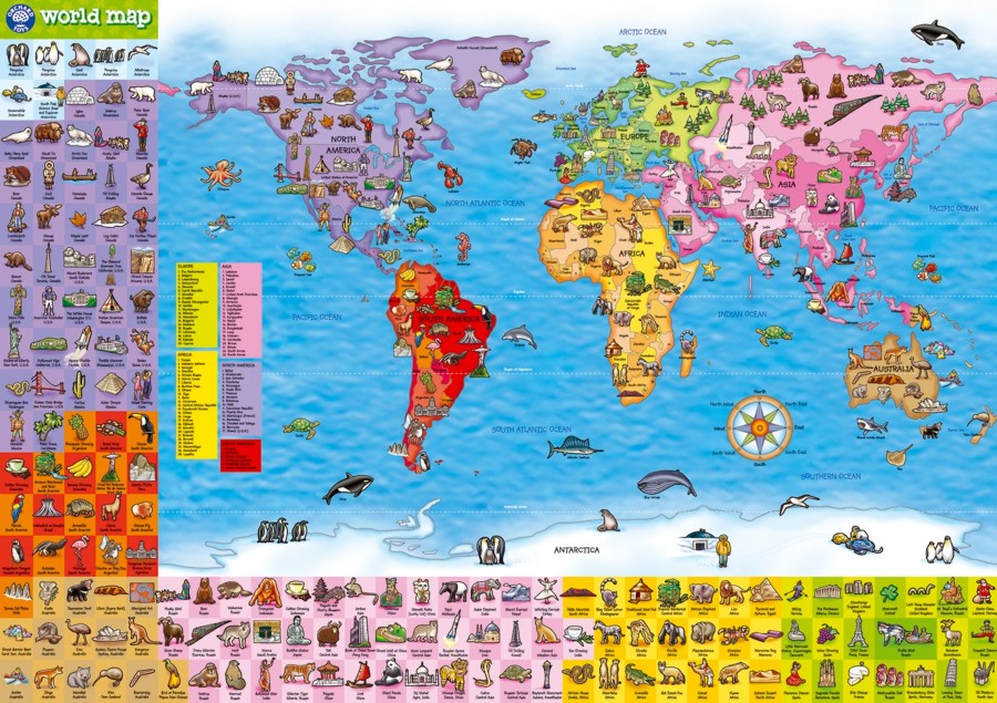 Games And Puzzles Educational Toys | World Map Puzzle And Poster