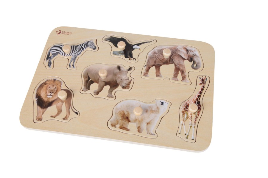 Wooden Classic World | Classic World Wild Animal Puzzle