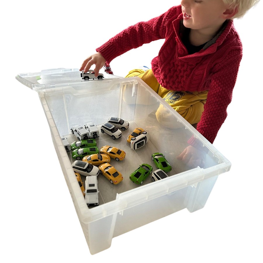 Role Play Educational Toys | 25 Diecast Cars + Tray & Lid