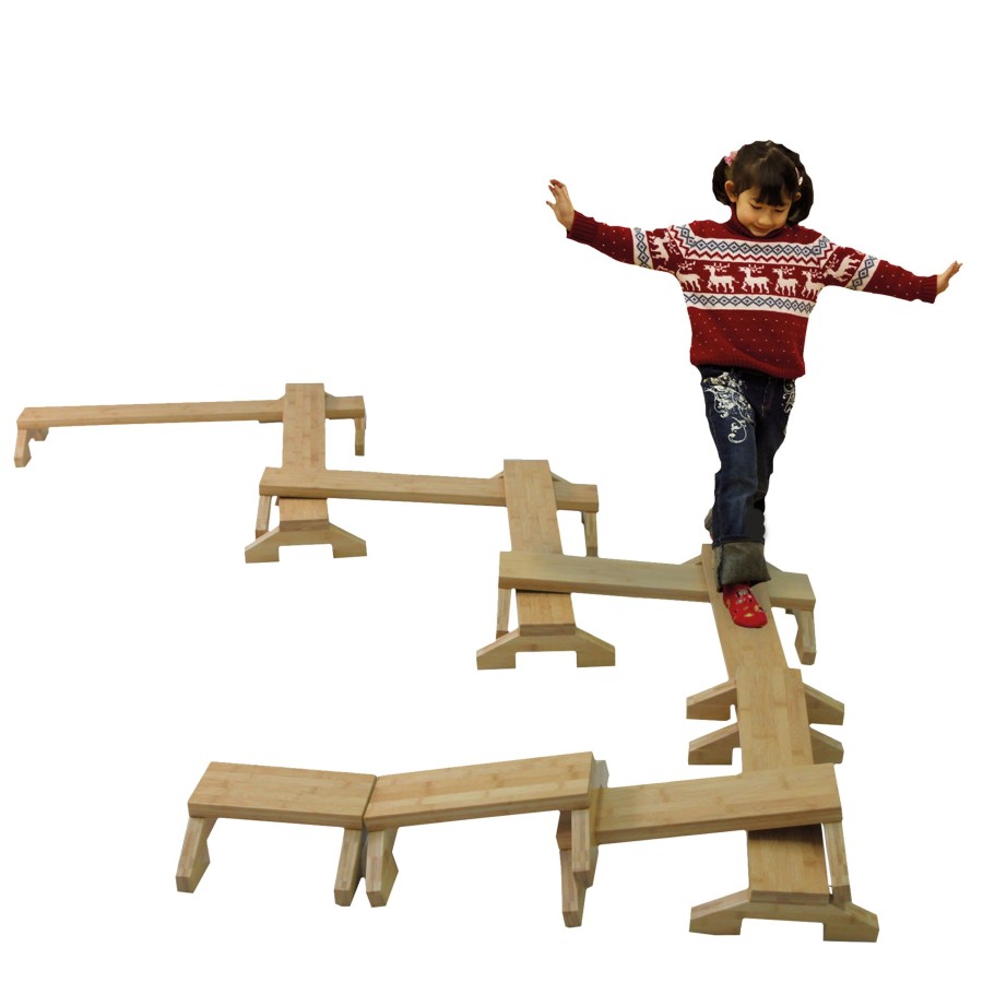 Balance Educational Toys | Bamboo Balance Path (8Cm Wide - Set 9)