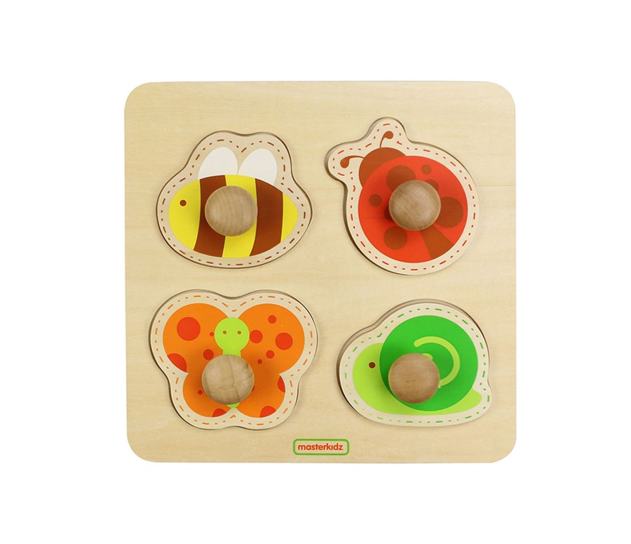 Games And Puzzles Cicada | Wooden Insect Knob Puzzle