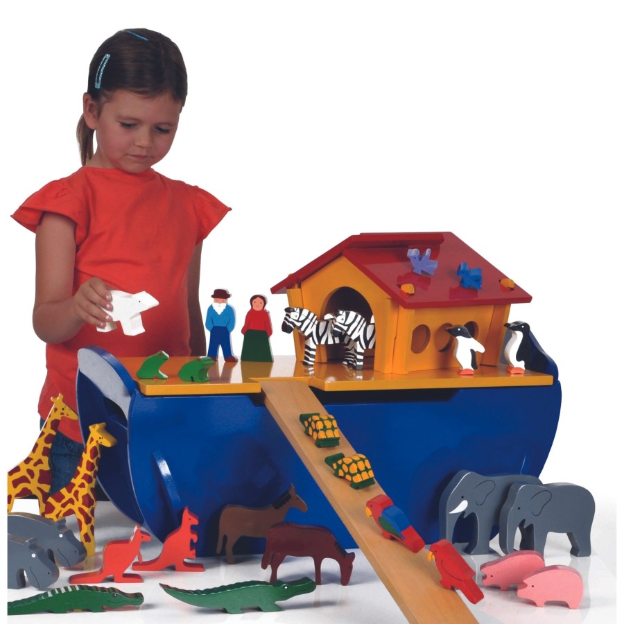 Role Play Educational Toys | Large Wooden Noah'S Ark Play Set