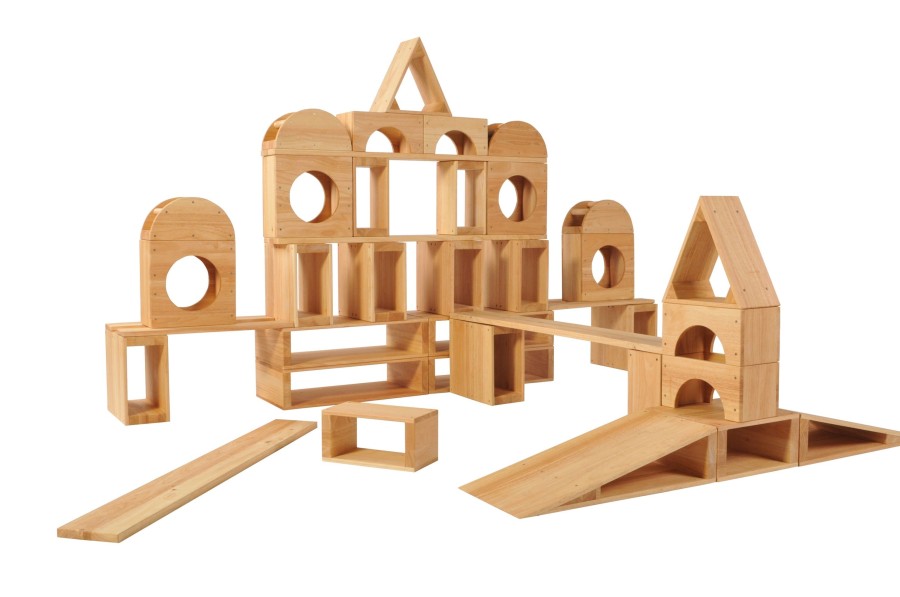 Construction Educational Toys | Outdoor Natural Hollow Block Set (27 Pcs)- No Tray