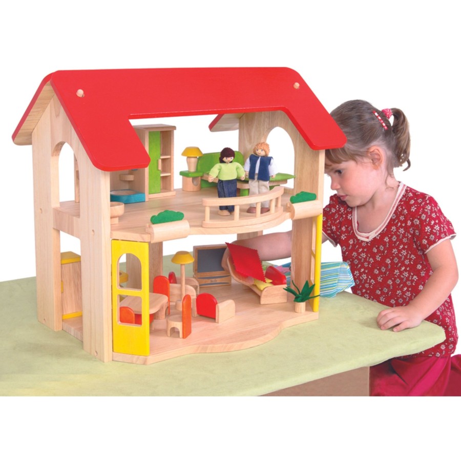 Role Play Educational Toys | Wooden Dolls House And Furniture